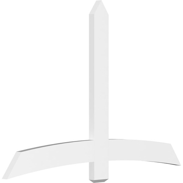 Ekena Millwork Bellingham Architectural Grade PVC Gable Bracket, 72"W x 48"H x 2"D x 6"F, 16/12 Pitch GBP072X48X0206BEL00 - main